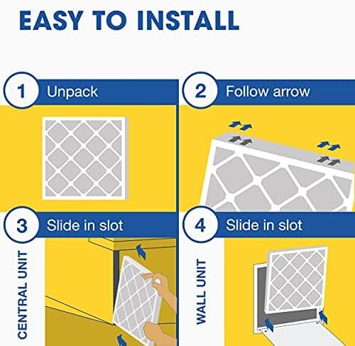 Aerostar 16x25x1 MERV 8 - 6 Count - High Efficiency Pleated HVAC, Furnace & Air Conditioner Filters - Removes Dust, Lint, Mold & Allergy-Causing Pollen