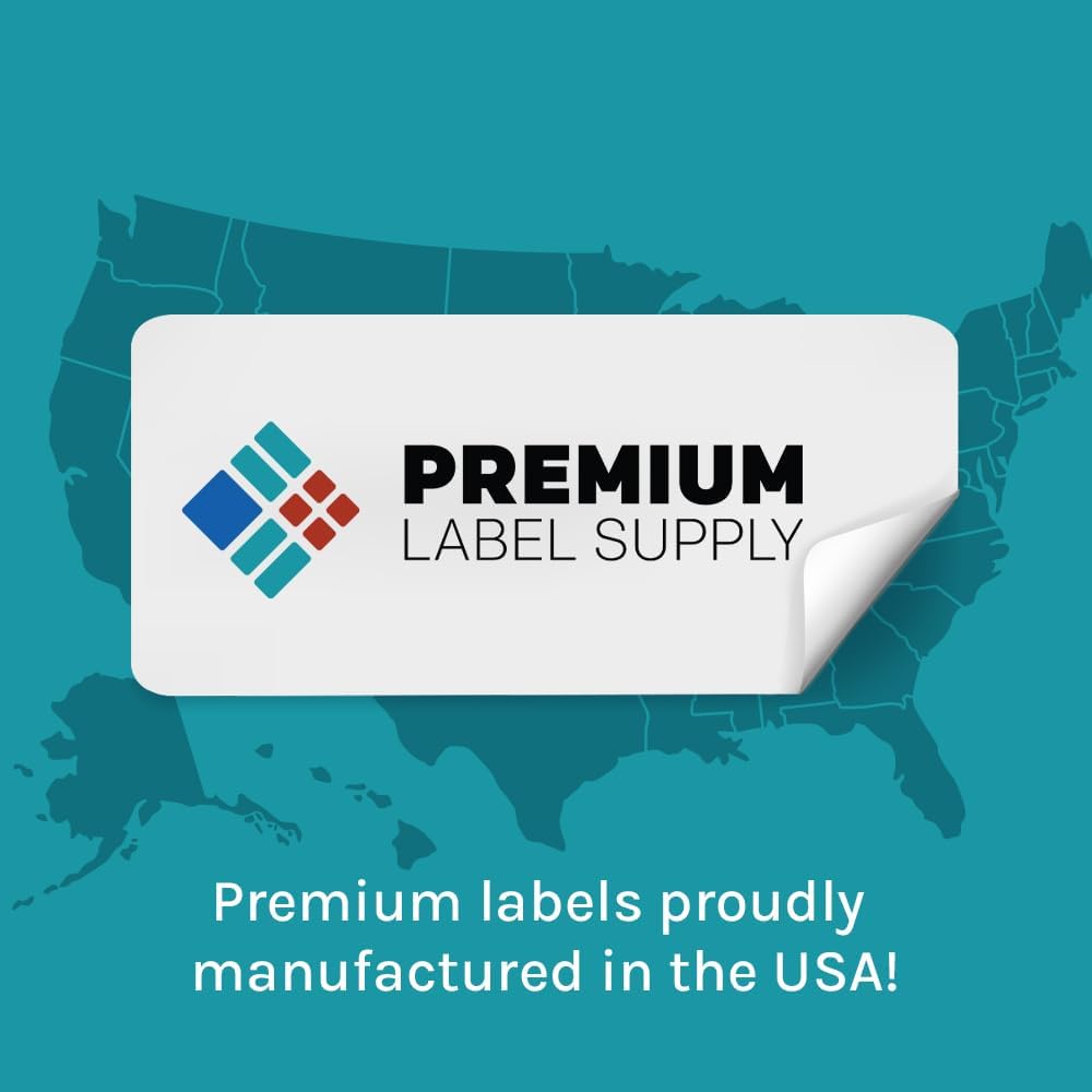 Premium Label Supply Waterproof Matte White Sticker Labels – 3.5" x 5" – Laser Printers Only – (4 per Sheet), 25 Sheets - 100 Total Adhesive Labels