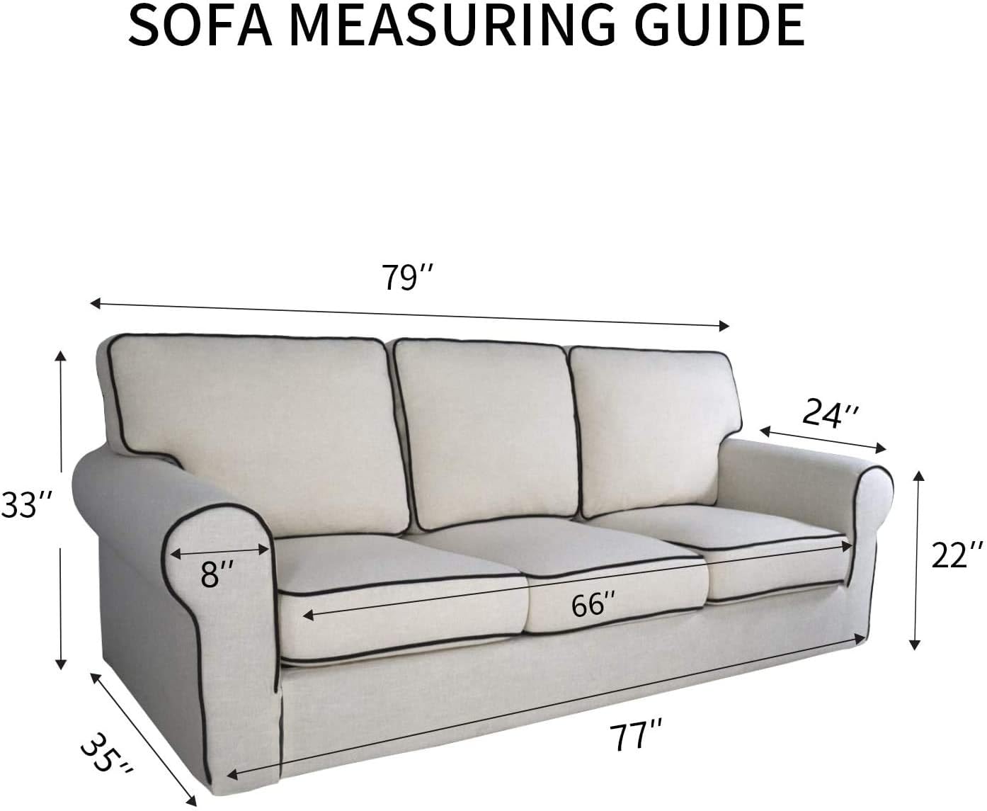 PureFit Reversible Quilted Sofa Cover, Water Resistant Slipcover Furniture Protector, Washable Couch Cover with Non Slip and Elastic Straps for Kids, Pets (Sofa, Red/Ivory)