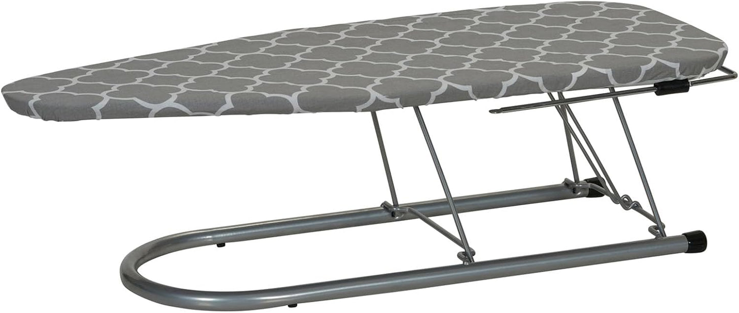 Household Essentials Tabletop Ironing Board with Iron Rest and Door Hanger | Compact Folding Ironing Station for Dorm Rooms, Apartments, and Small Spaces | 36.5"x12"