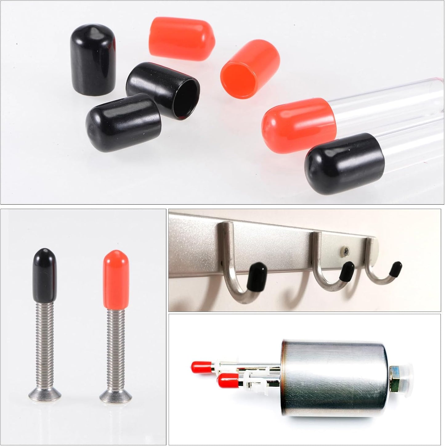 uxcell 20pcs Rubber End Caps 13mm ID Vinyl PVC Round Tube Bolt Cap Cover Screw Thread Protectors Pink