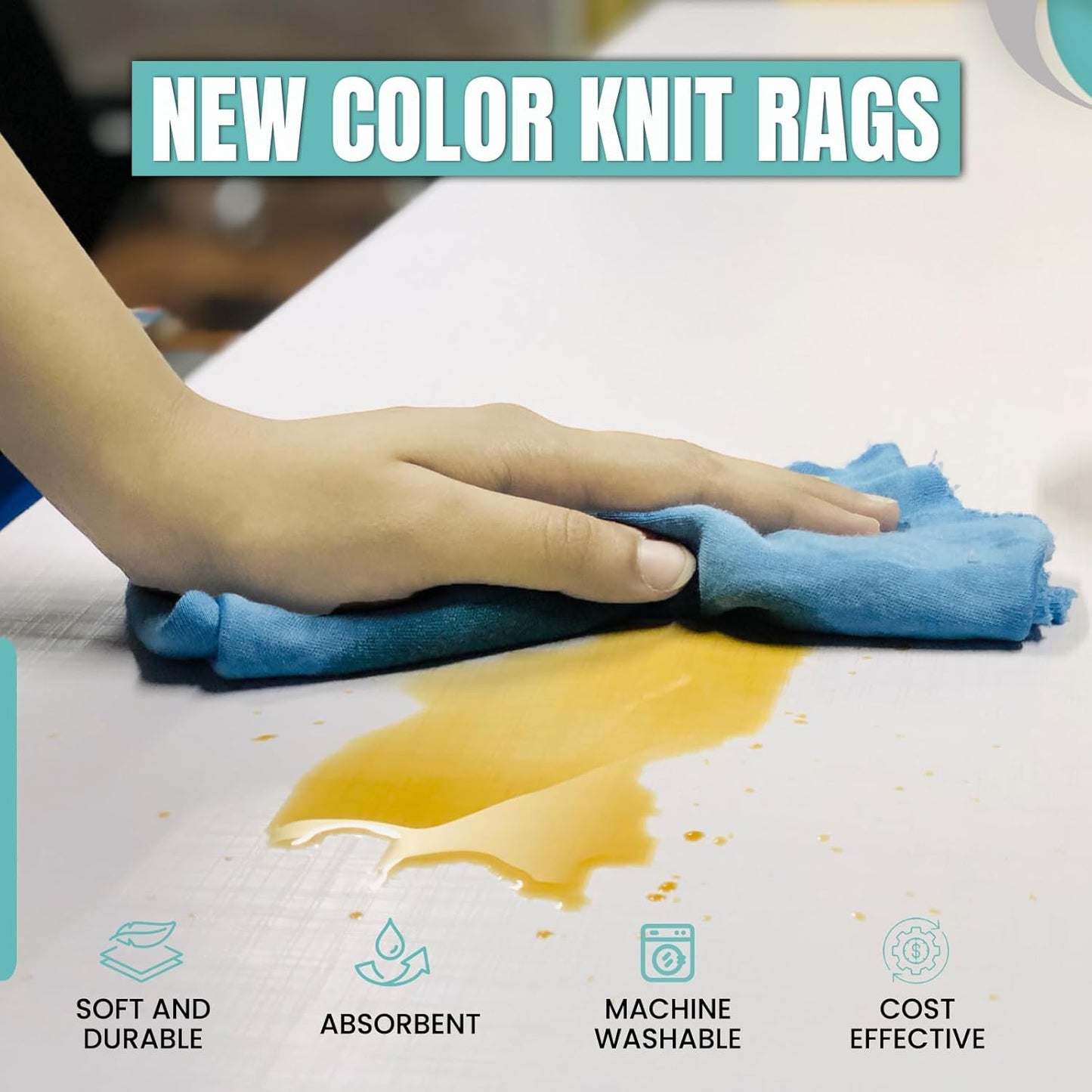 Premium Color Knit Cleaning Rags (600 lbs Pallet - 120x5 lbs. Bag) โ Shop Rags Bulk for Workshops, Mechanics, Painters, and Home Use, Multipurpose Cotton T-Shirt Rags