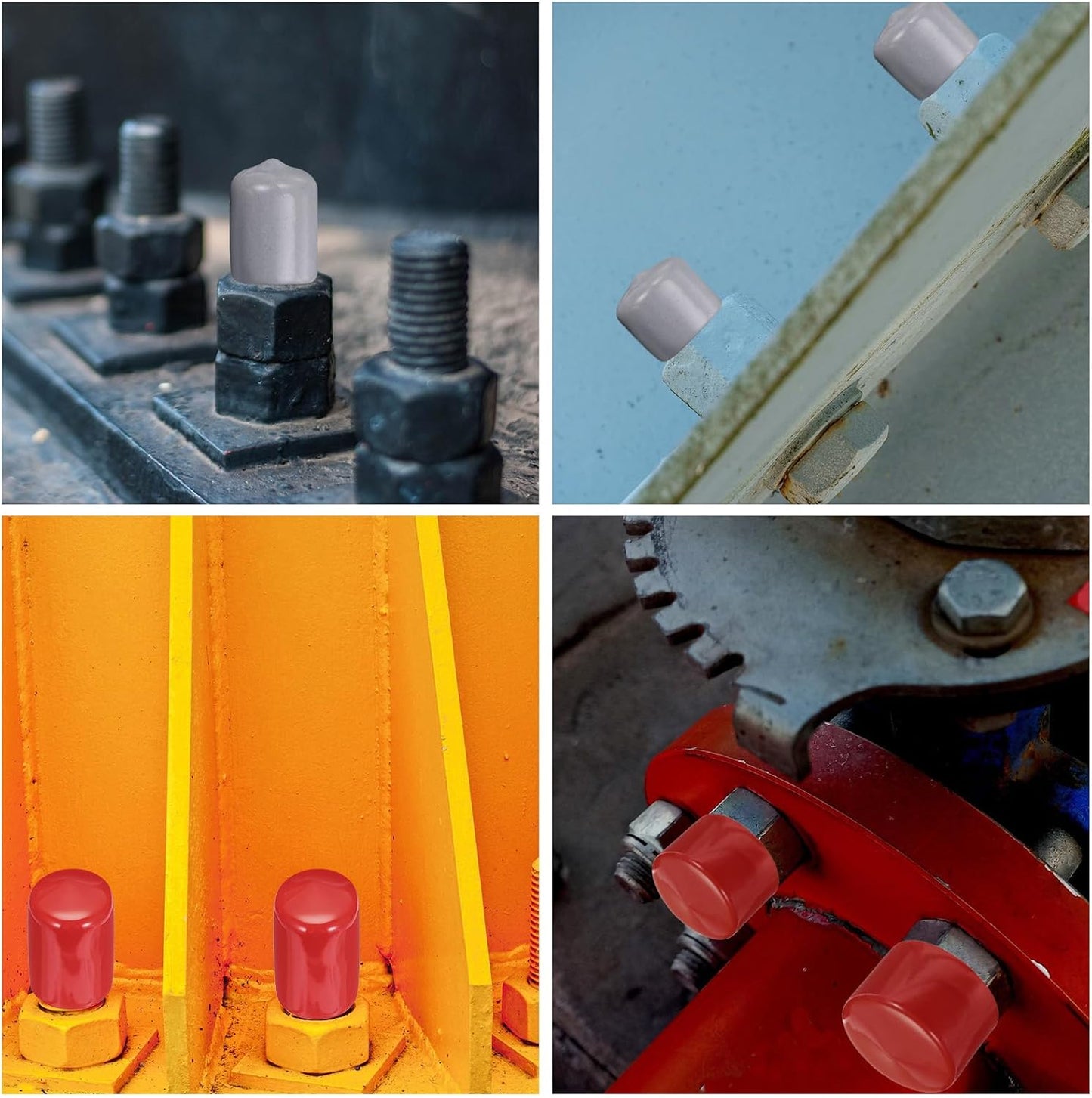 uxcell 20pcs Rubber End Caps 13.5mm ID Vinyl PVC Round Tube Bolt Cap Cover Screw Thread Protectors Light Brown
