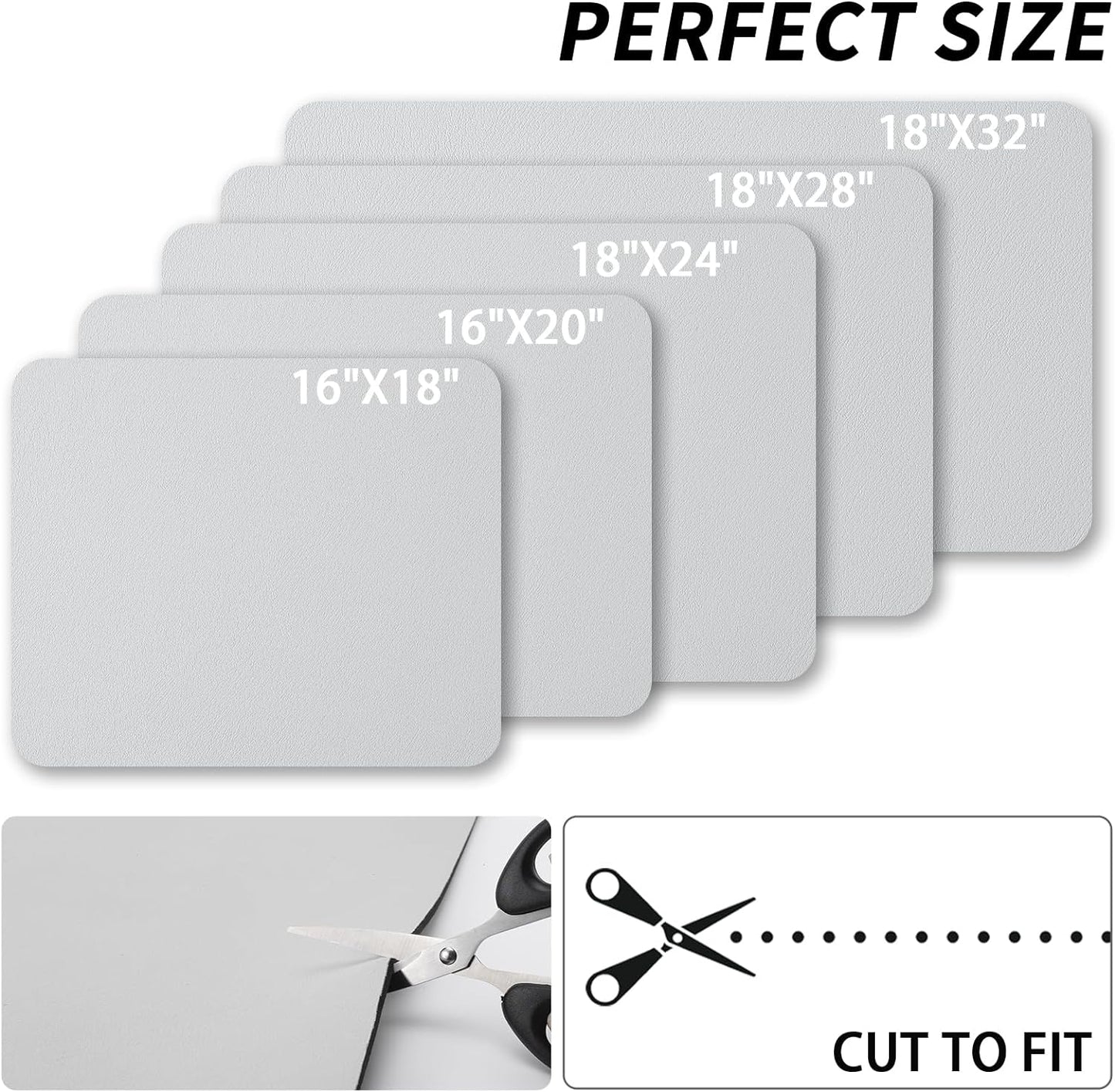 Dish Drying Mat for Kitchen Counter, Heat Resistant Drainer Mats with Non-slip Rubber Backed, Hide Stain Kitchen Super Absorbent Draining Mat, Easy to Clean Dish Rack Pad, Light Grey 16"x18"