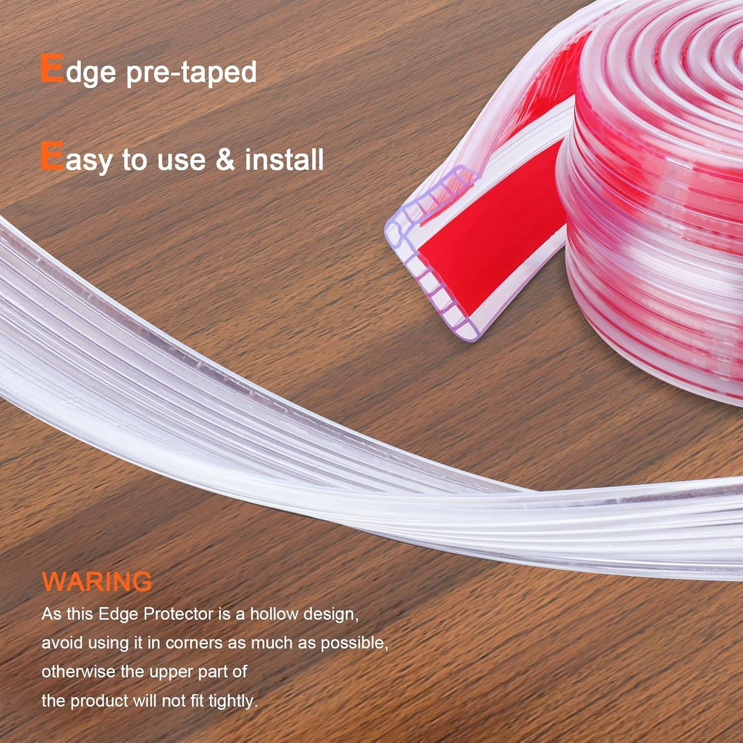 HOMREALM Baby Proofing16.4ft Long (2.75" Wide) Corner Guards Furniture Corner & Edge Safety Bumpers Corner Covers Protectors Baby Proof Bumper & Cushion to Cover Sharp Furniture & Table Edges