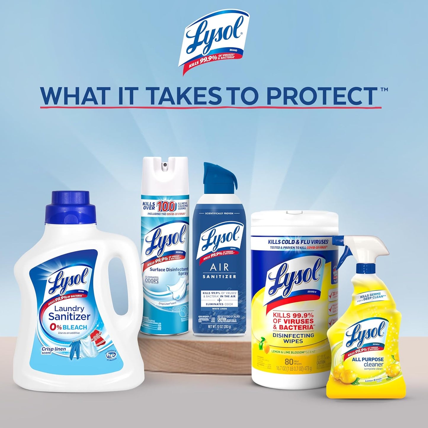 Lysol All Purpose Cleaner Spray, Multi-Purpose Disinfecting Spray, Kitchen & Bathroom Cleaner, Lemon Breeze Scent, 32 Fl Oz (Pack of 2)