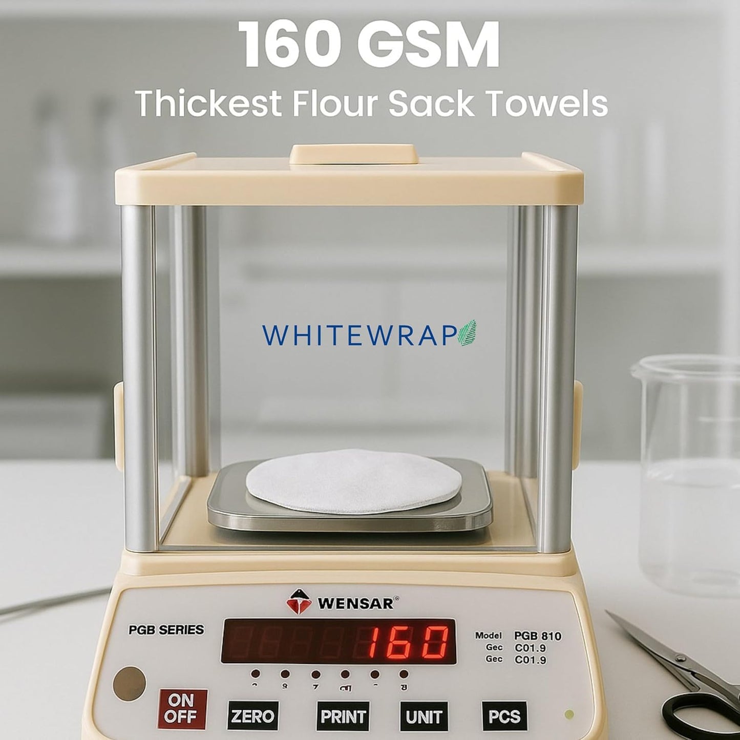 WHITEWRAP Flour Sack Towels| Tea Towel for Crafts| Kitchen Dish Cotton Blank Towel for Embroidery|Baking Bread Proofing Linen Cover| Thick Absorbent Quick Dry| 3 Pack 18"x28"Natural