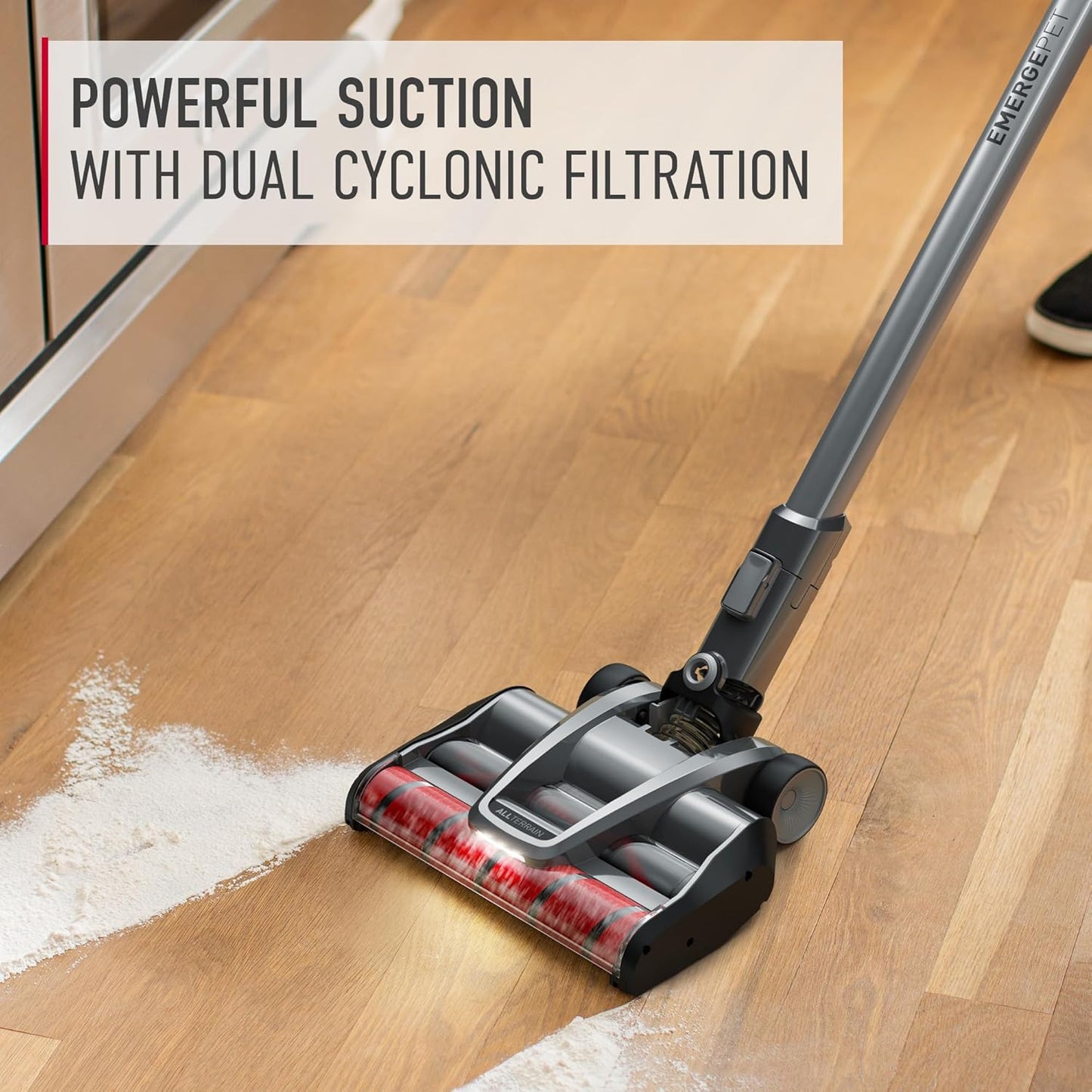 Hoover ONEPWR WindTunnel Emerge Pet+ Cordless Stick Vacuum Cleaner, Lightweight Stick Vac, Powerful and Quiet Cleaning, Self Standing, No Wall Mount Required, Cordless Vacuum Cleaners for Home Use