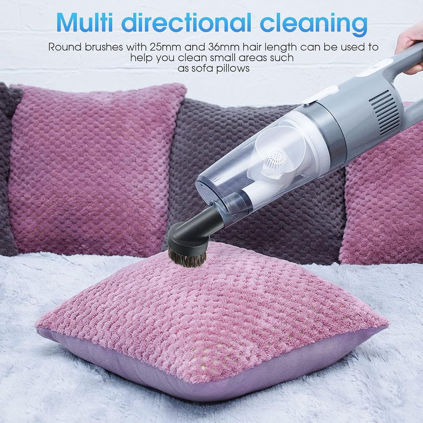 6 Pcs Vacuum Attachments Accessories VAC Attachments 1.25'' 25mm and 36mm Shop Round Dust Brush Vacuum Hose 5.9 Inch Floor Attachment Brush Replacement with 1-1/4 to 1-3/8 Inch Adapter(Simple Style)