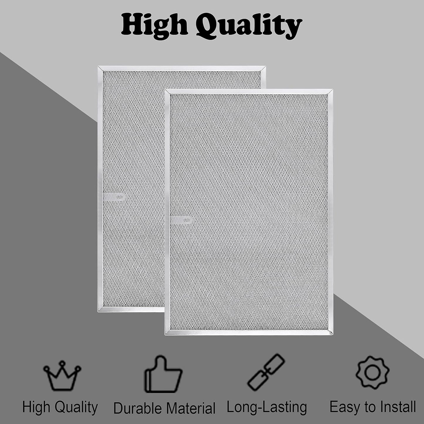 Wadoy BPS1FA36 Range Hood Filter 11-3/4" X 17-1/4" X 3/8", 2 Pack Aluminum Mesh Grease Range Hood Filter with Blue Protective Film (๐๐๐ง ๐๐ ๐ญ๐จ๐ซ๐ง ๐จ๐๐) Compatible with Broan Nutone 99010300E