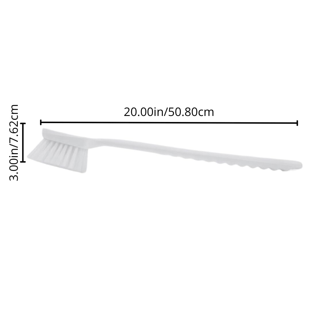 SPARTA 40501EC04 Plastic Large Scrub Brush, Kitchen Brush, Utility Brush With Long Handle For Cleaning, 20 Inches, Yellow