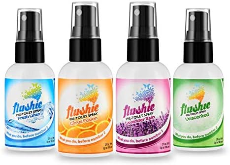 Flushie Pre-Toilet Sprays for Poop Travel Size Toiletries Bathroom Spray for Poop Spray for Toilet Deodorizer Traveling Essentials Poop deodorizer Poop Odor eliminator