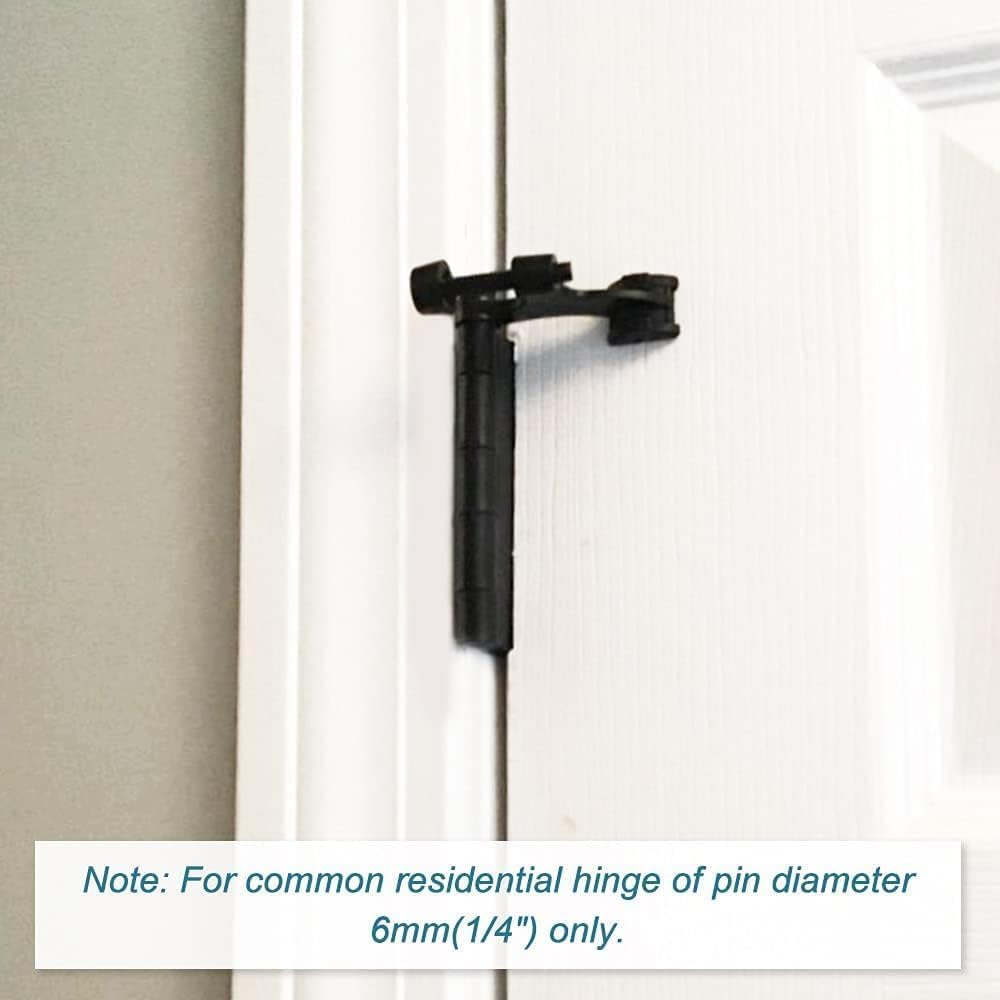 6 Pack Hinge Pin Oil Rubbed Bronze Door Stopper, Adjustable Heavy Duty Hinge Pin Door Stop with Oil Rubbed Bronze Rubber Bumper Tips