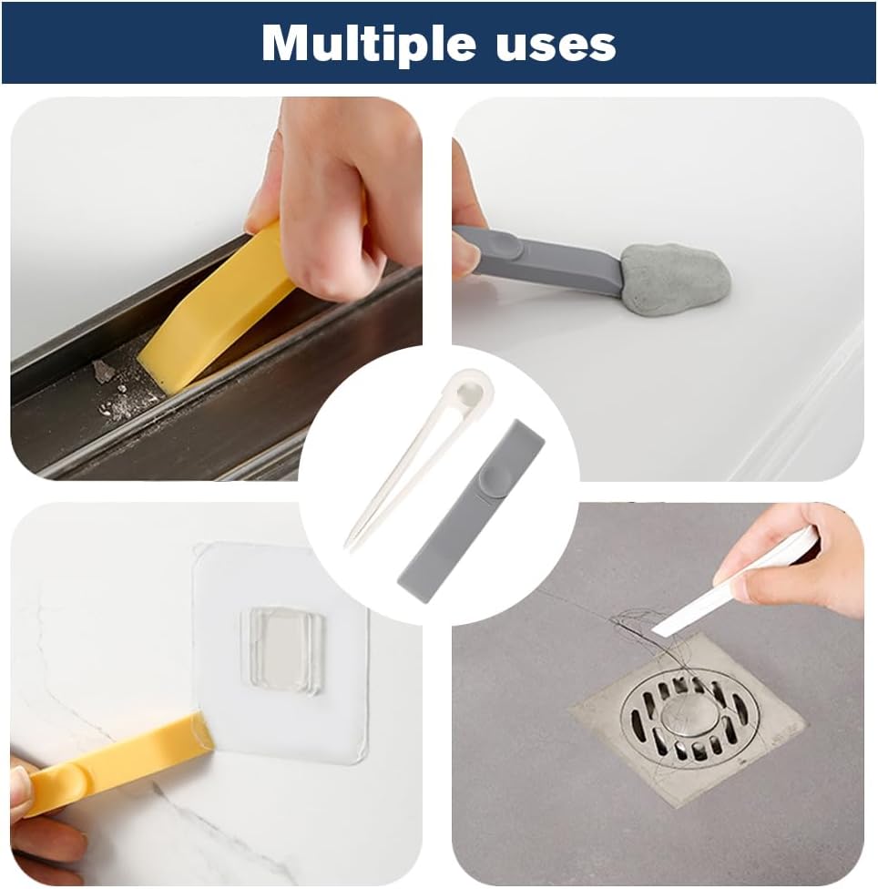 Window Cleaning Brush, 3-in-1 2025 New Magic Window Groove Cleaning Brush Set - Hand-Held Track Cleaner Tool for Sliding Doors, Window Sills, Tile Grout, Shutters, Deep Scrub Brush for Home (Orange)