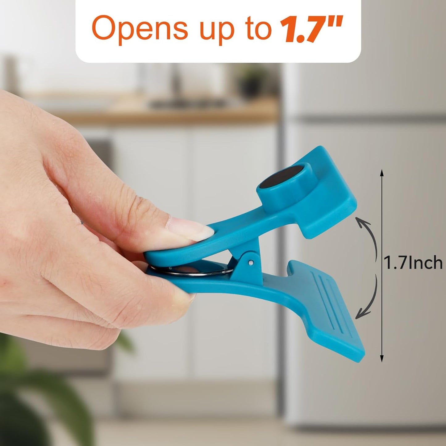 TACGEA Chip Clips, Magnetic Bag Clips with Air Tight Seal for Food Storage, 8 Pieces, Multicolor