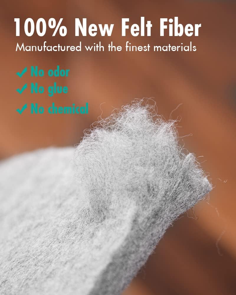 Non Slip Rug Pad Gripper - 10x14 Feet 1/8” Extra Thick Felt Under Rug for Area Rugs and Hardwood Floors,Super Cushioned Non Skid Carpet Padding