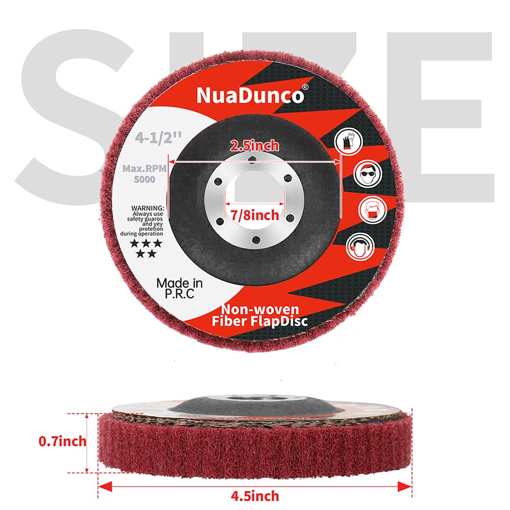 15Pcs 180# 320# 600# Scour Flap Disc 4 1/2 Inch Angle Grinder Attachment for Metal & Wood Scouring Pads Polishing Wheel Sanding Disc Paint Rust Remover