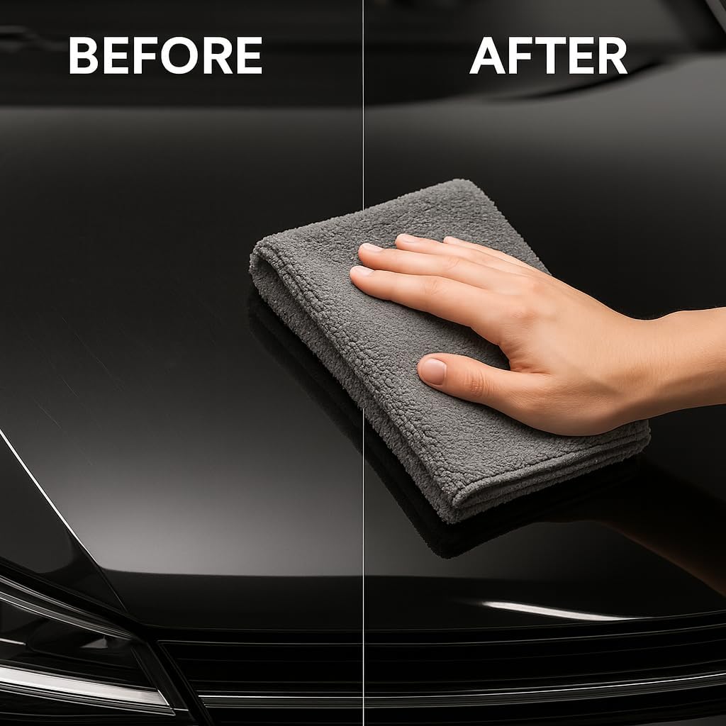 Paks Edgeless Microfiber Towels for Cars - 16x16 Microfiber Cleaning Cloth - 10-Pack Extra Absorbent Microfiber Towels Dish Towels, Streak-Free