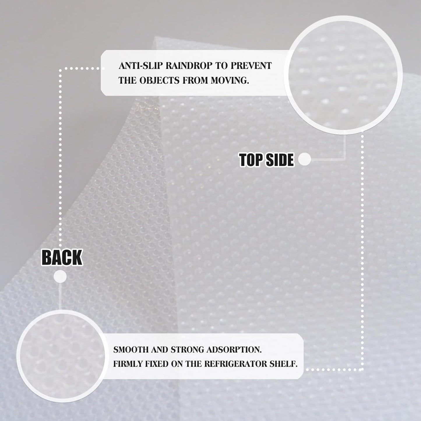10Pcs Refrigerator Liners, Washable Fridge Liner Shelf Mats Refrigerator Pads for Cupboard Cabinet Drawer Home Kitchen Accessories Organization (Clear)