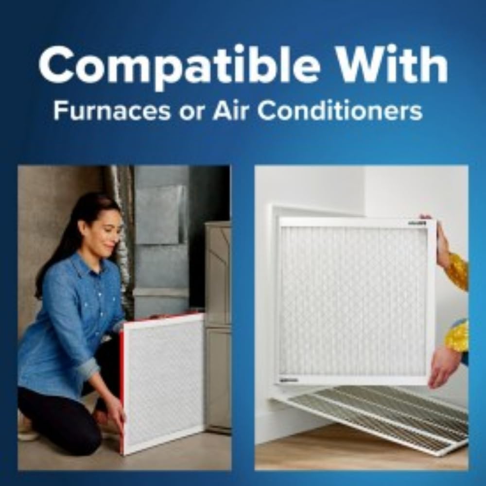 Filtrete 16x24x1 AC Furnace Air Filter, MERV 11, MPR 1000, Micro Allergen Defense, 3-Month Pleated 1-Inch Electrostatic Air Cleaning Filter, 4 Pack (Actual Size 4-Pack 23.813x15.813x0.656 in)