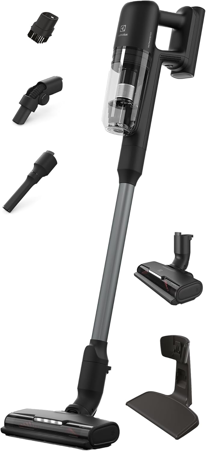 Electrolux Ultimate700 Cordless Stick Vacuum with PowerPro Bristle Nozzle and High Suction Power, 50-Minute Run Time, 4 Power Modes, Granite Gray