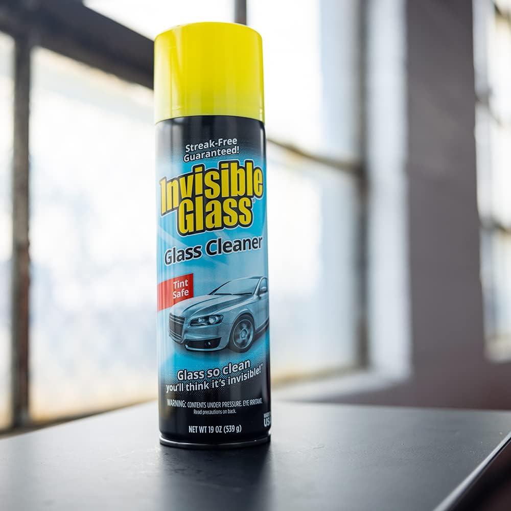 Invisible Glass 91164-4PKPremium Aerosol Glass and Window Cleaner for Auto and Home Cleans Glass, Windows, Windshields, and More, Streak-Free, Ammonia-Free, Tint-Safe, 19 oz (Pack of 4)