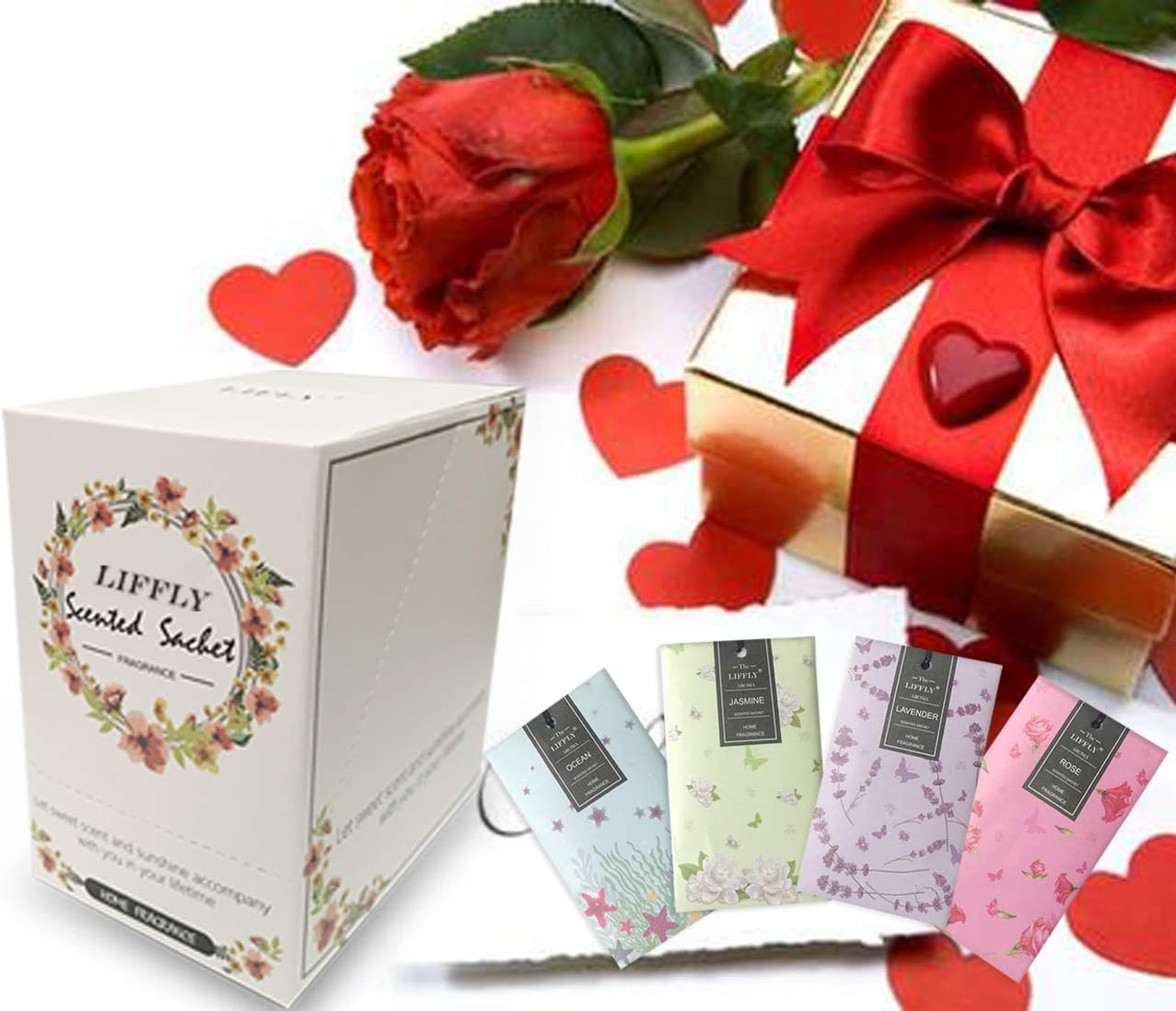 14 Packs Vanilla Scented Sachets for Drawers and Closets