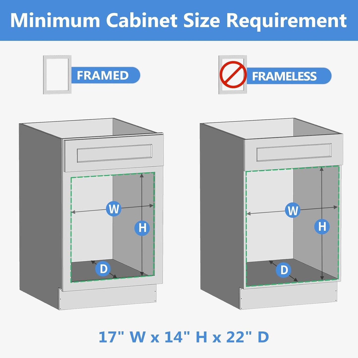 ROOMTEC 2 Tier Individual Pull Out Cabinet Organizer 16½"W x 21½"D, Slide Out Wood Shelves Organizers, Pull Out Drawers Organization and Storage for Kitchen Cabinet
