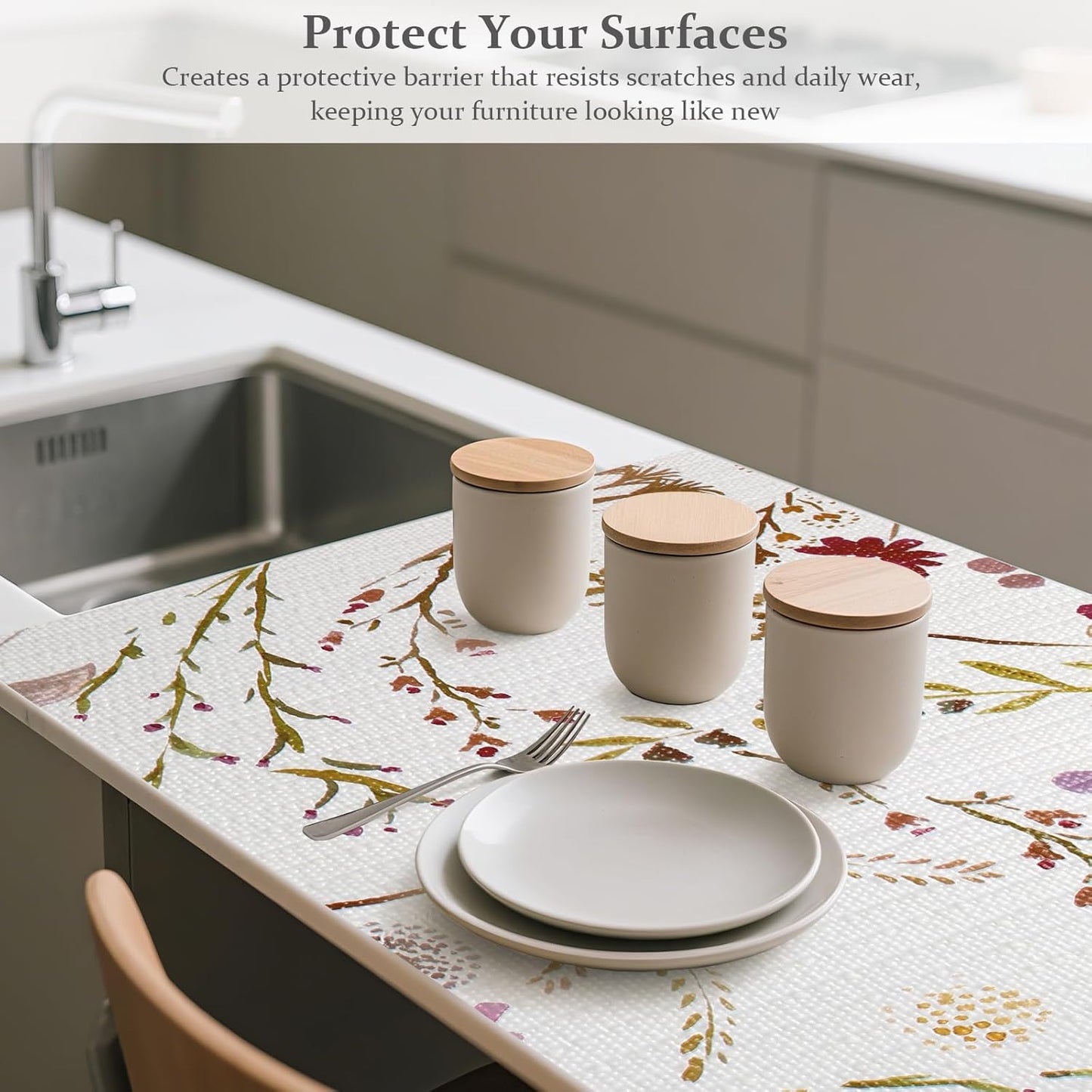 FINNEZ Shelf and Drawer Liner 12in x 20FT with Cutting Tool, Non Slip Non Adhesive Drawer Liners for Kitchen Cabinets, Waterproof Floral Cabinet Liner for Shelves, Refrigerator