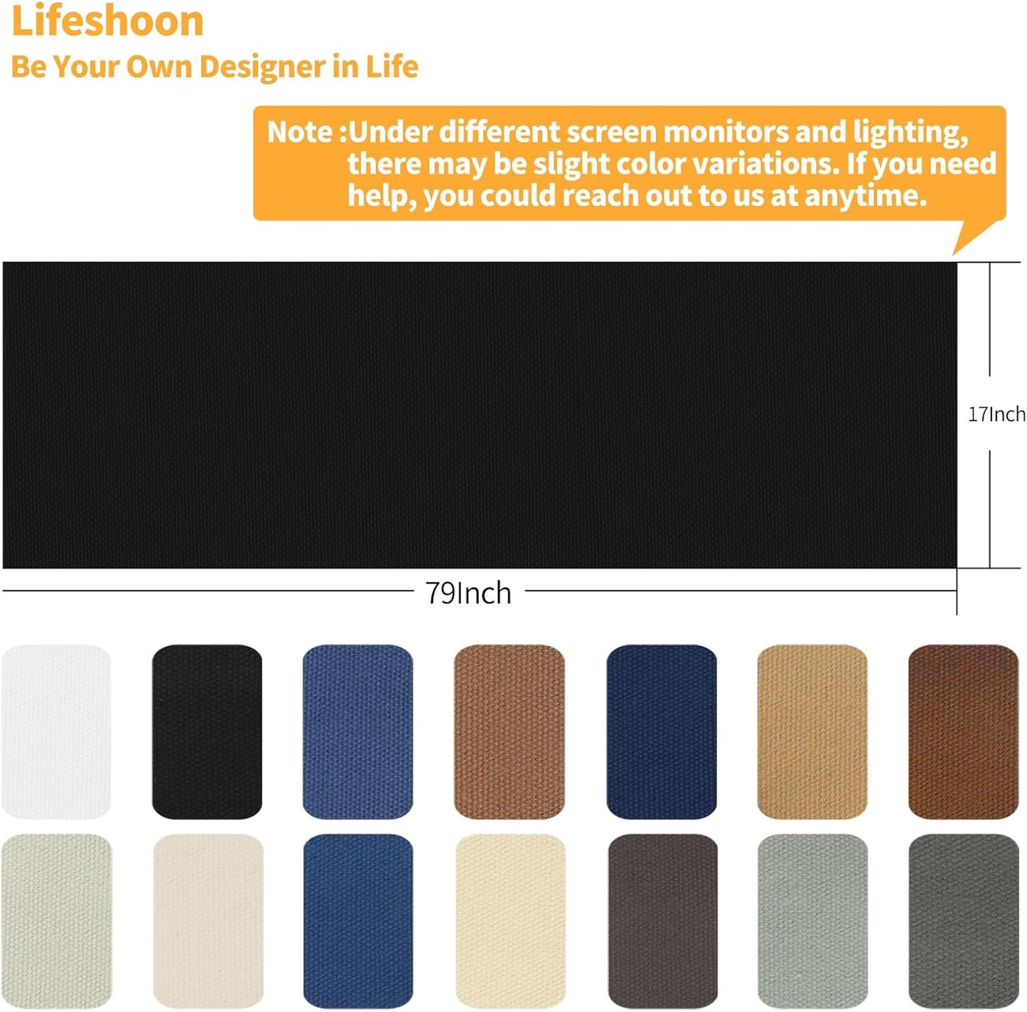 Fabric Repair Patches, 17X79 Inch Canvas Self-Adhesive Fabric Patches Tape Durable, DIY Large Canvas Repair for Sofa, Couches, Furniture, Chair, Clothing （17X79 Inch, Dark Blue）