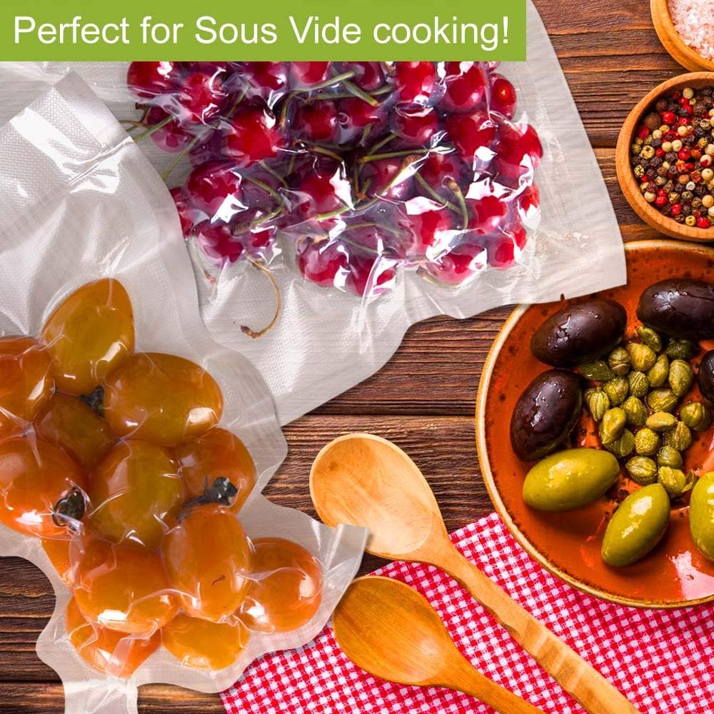 VacYaYa 2 Pack 8x50 (Total 100 feet) Vacuum Sealer Bags Rolls with BPA Free and Heavy Duty,Commercial Grade Vaccume Seal Bags Rolls Work with Any Types Vacuum Sealer