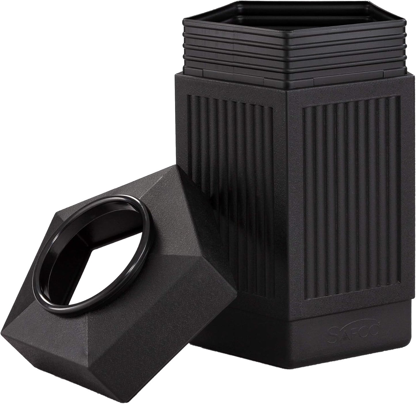 Safco Canmeleon Trash Can, 30 Gallons, Indoor and Outdoor Use, Durable & Weather-Resistant Commercial Garbage Can, Black