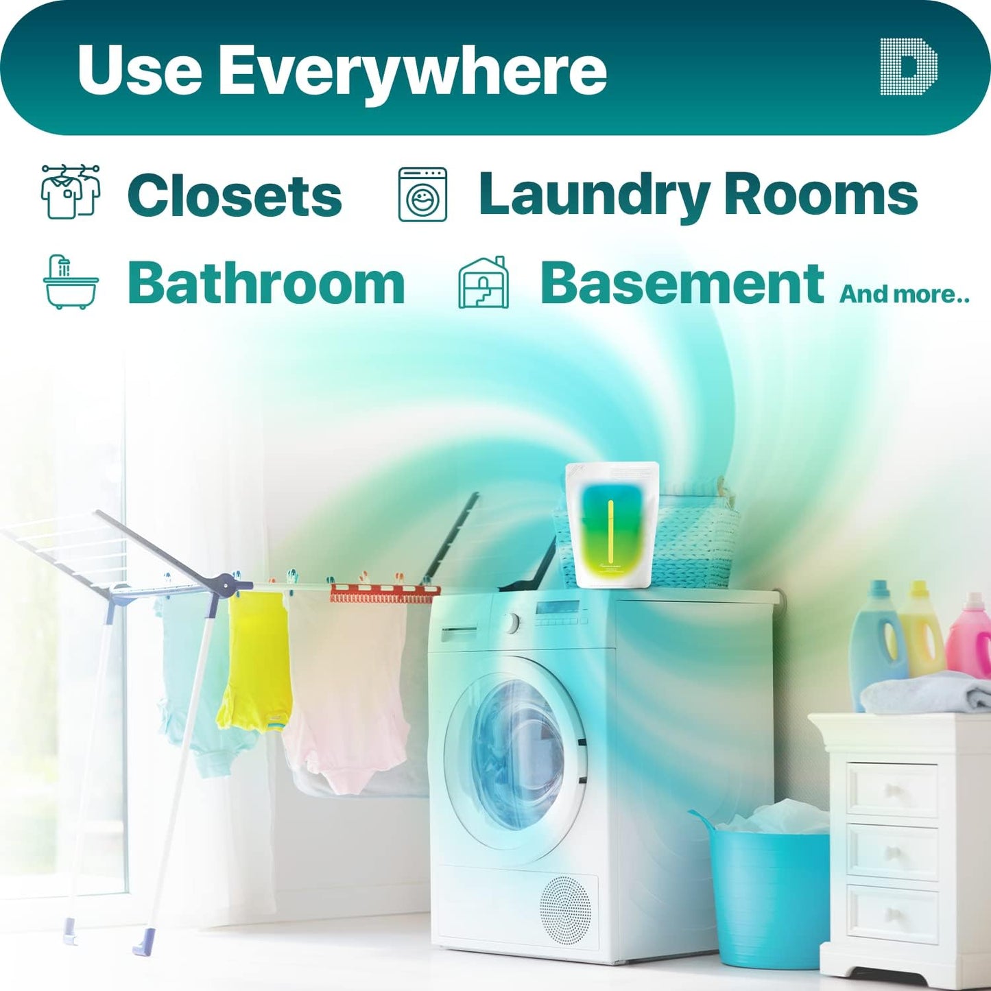 Dry & Dry 20 Pack Standing Moisture Absorbers for Basements, Closets, Bathrooms & Laundry Rooms