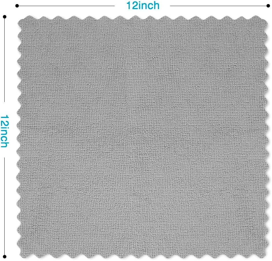 Orighty Cleaning Cloths 12x12 inch, Pack of 24, Highly Absorbent Microfiber Cleaning Supplies, Lint Free Cloths for Multiple-use, Powerful Cleaning Rags for House, Kitchen, Car Care (Grey)