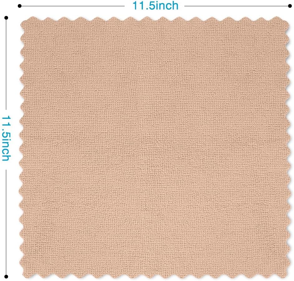 Orighty Microfiber Cleaning Cloth, 24 Pack Highly Absorbent Cleaning Supplies, Reusable Clean Rags for House, Microfiber Cloth for Kitchen, Window, Car Care, 11.5x11.5 inch Brown