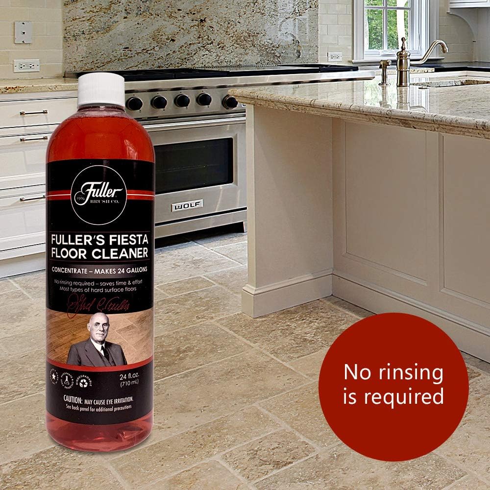 Fuller Brush Fiesta Floor Cleaner Liquid Concentrate - Multi-Surface & Industrial Cleaning For Hardwood, Laminate, Linoleum, Tile & Ceramic Floors, 24 Fl. Oz. Bottle