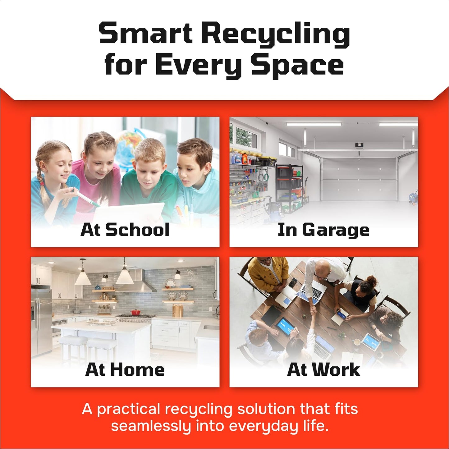6 Gallon Stackable Recycling Bins for Homes, Garages, Offices Made of 100% Recycled Plastic - (Blue, 20 Pack)