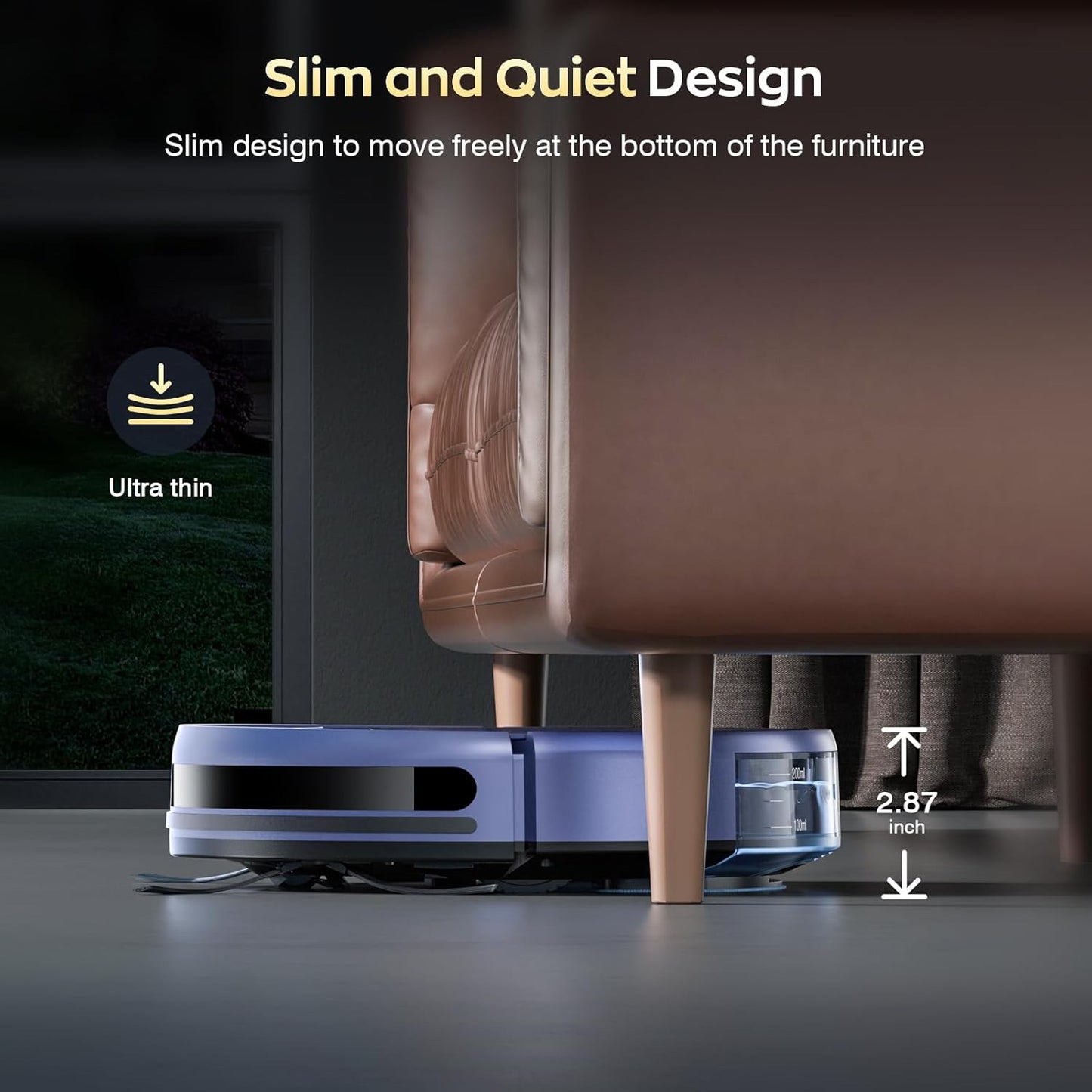 Robot Vacuum and Mop Combo, 2 in 1 Robotic Vacuums Cleaner with WiFi/App, Robot Vacuum with Water Tank, Strong Suction, Schedule, Self-Charging, Quiet, for Hard Floor, Pet Hair, Low Pile Carpet