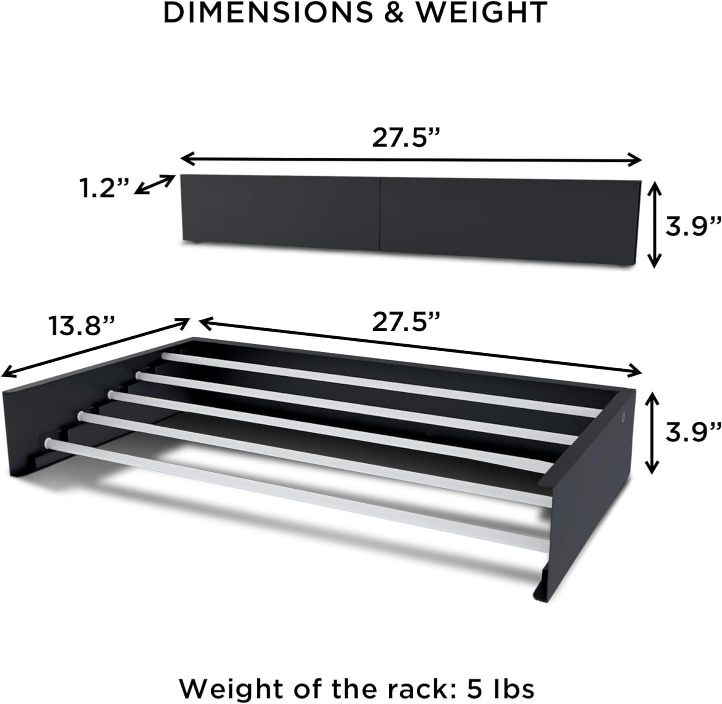 Step Up Laundry Drying Rack (28-INCH White), Wall Mounted, Retractable Clothes Drying Rack, 40lbs Capacity, 11.6 Linear Ft, with Wall Template and Long Screwdriver Bit