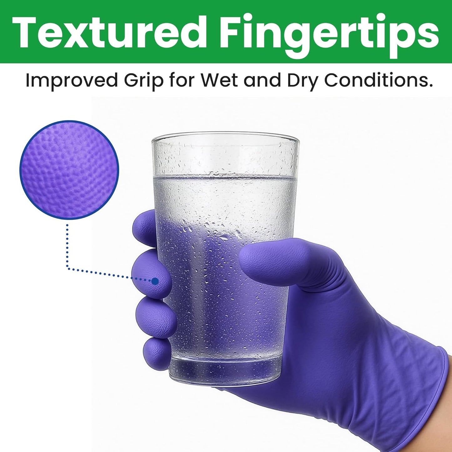 SafeWay Nitrile Disposable Gloves — Multi-Purpose Powder-Free, Non-Latex, Medical Use, and Textured Fingertips for Food Prep, Cleaning, Tattoo, Nursing, Lab, Examination, & More — (10000pcs, X-Large)