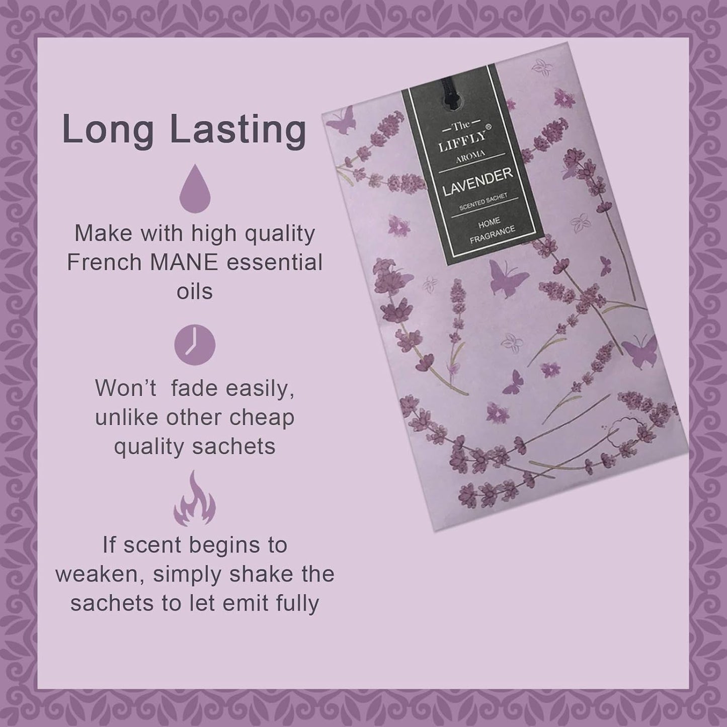 14 Packs Scented Sachets for Drawers and Closets Lavender Fresh Linen Sandalwood Cherry Blossoms 4 Different Scent