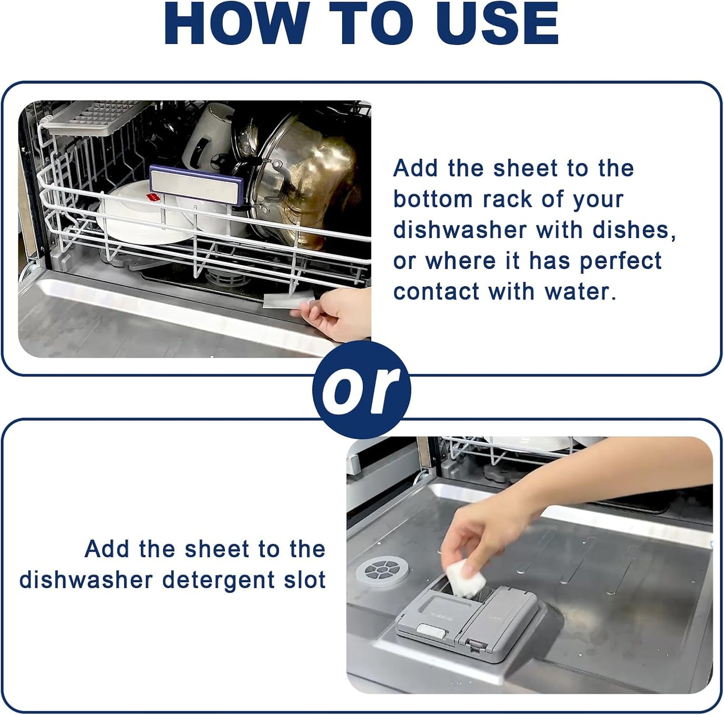 Eco Dishwasher Detergent Sheets Up To 160 Loads, Unscented Plastic Free Dishwashing Soap Strips With High Efficient Solid Enzyme, Leaving Dishes Sparkling Clean