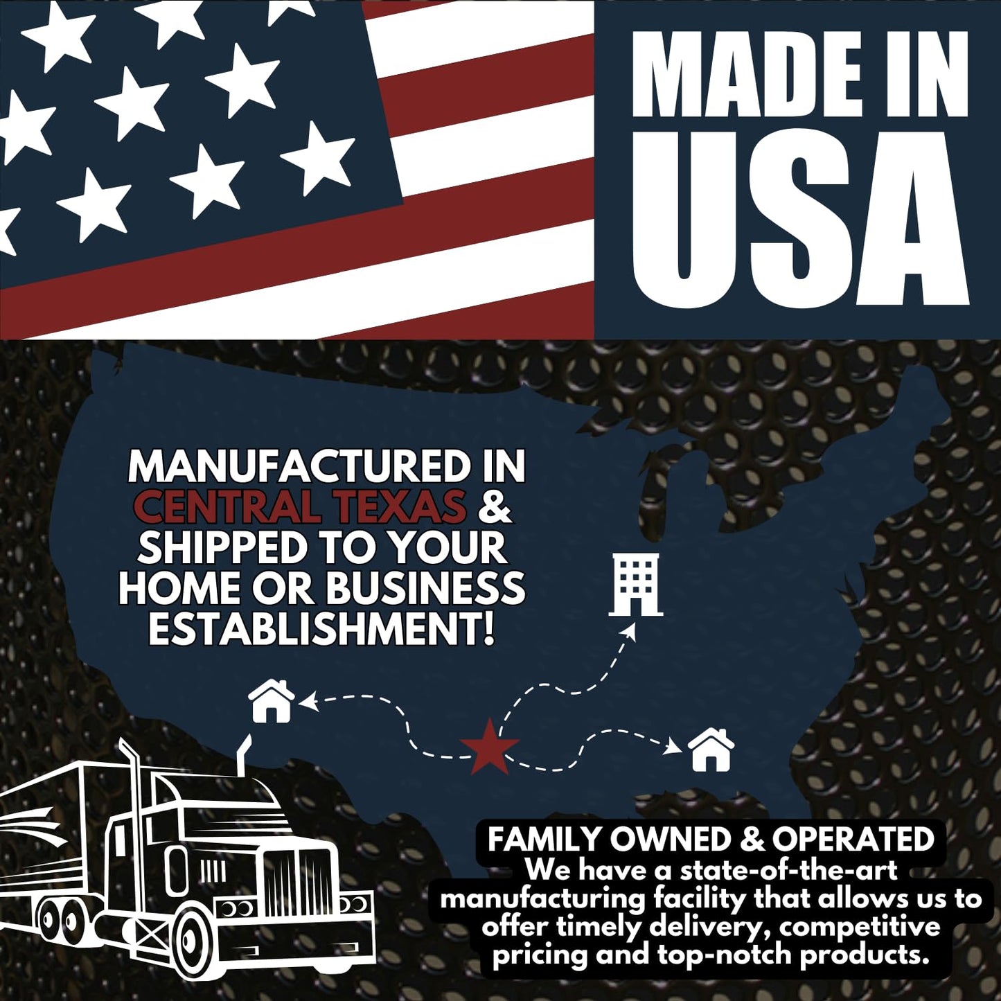 COATEDOUTDOORFURNITURE RFT-P-DGRN Heavy Duty Round Trash Receptacle with Flat Top, Liner Included, 32 Gallon, Dark Green, Made in America