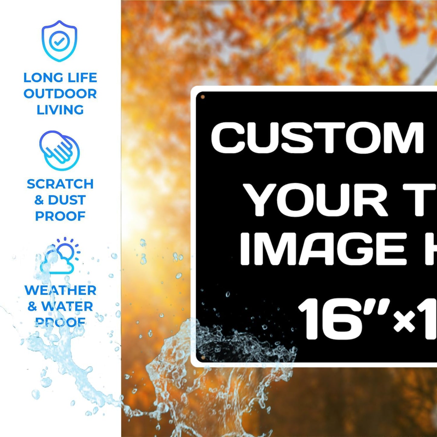 custom signs personalized,Aluminum Weatherproof Metal Sign,Multiple Sizes Custom Personalized Text And picture Here, Black White Traffic Regulation Horizontal Street Signs ,hazard sign,garden