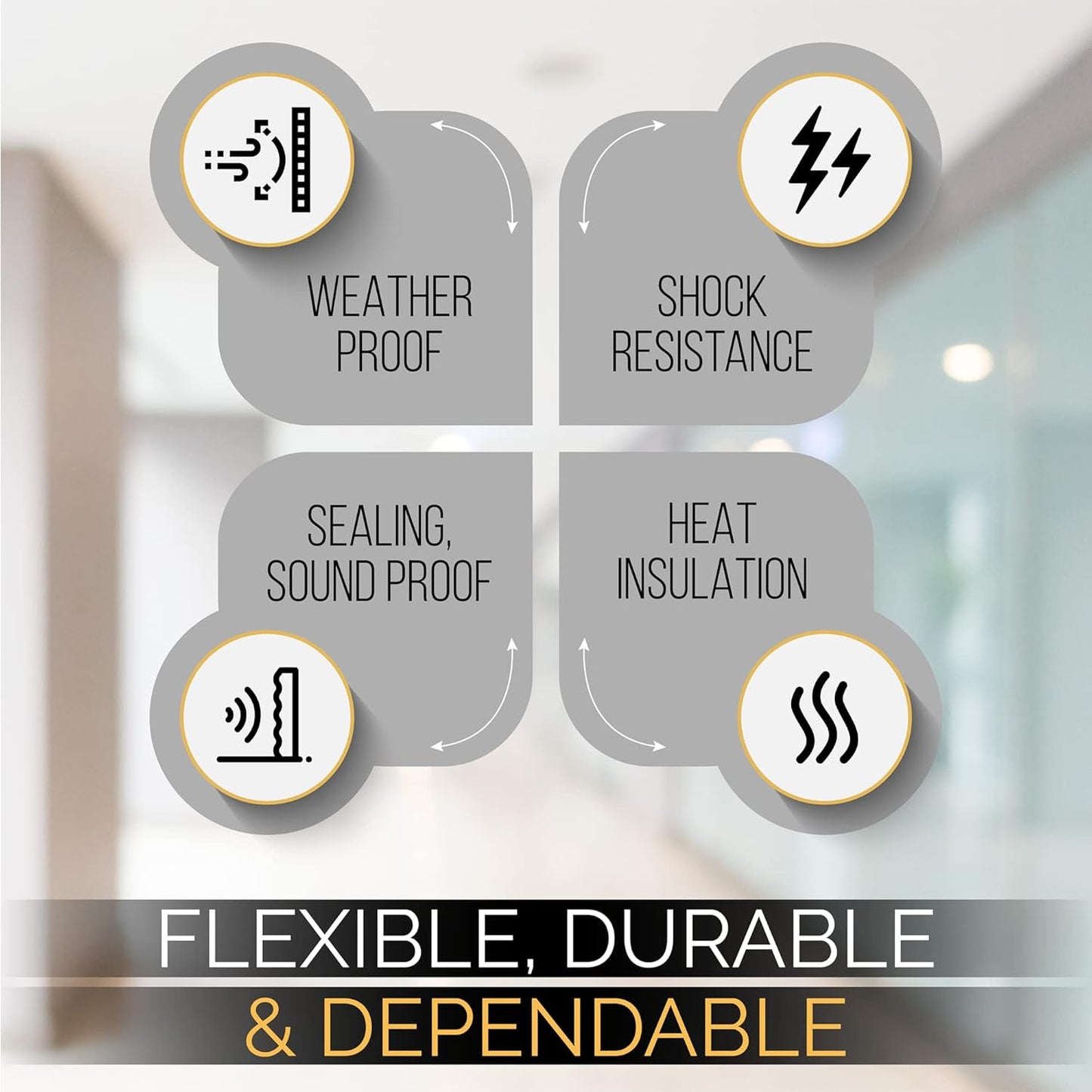 High Density Foam Weather Stripping Door Seal Strip Insulation Tape Roll for Insulating Door Frame, Window, Air Conditioner | Self Adhesive Sealing Weatherstrip (4 in x 1/16 in x 10 Ft, Black)