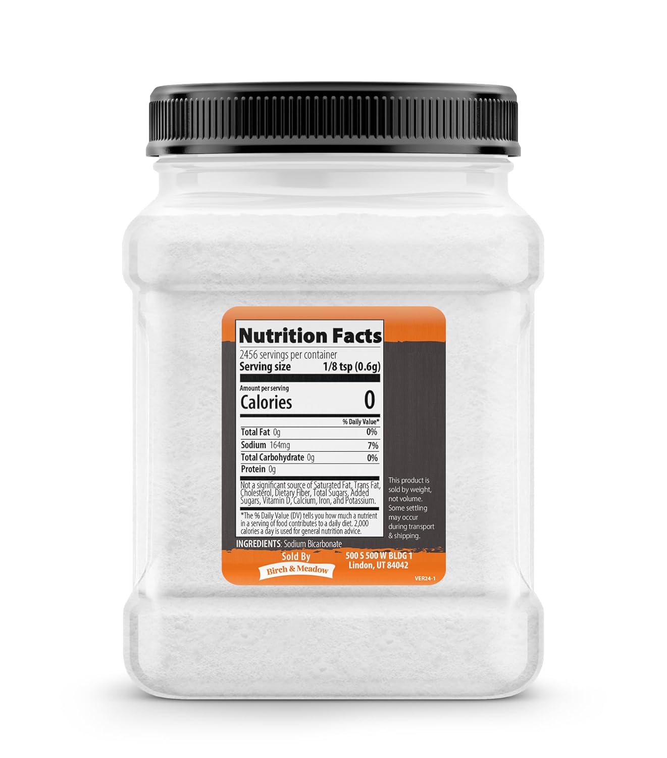 Birch & Meadow Baking Soda, Sodium Bicarbonate, Cooking & Cleaning (3.25 Pound)