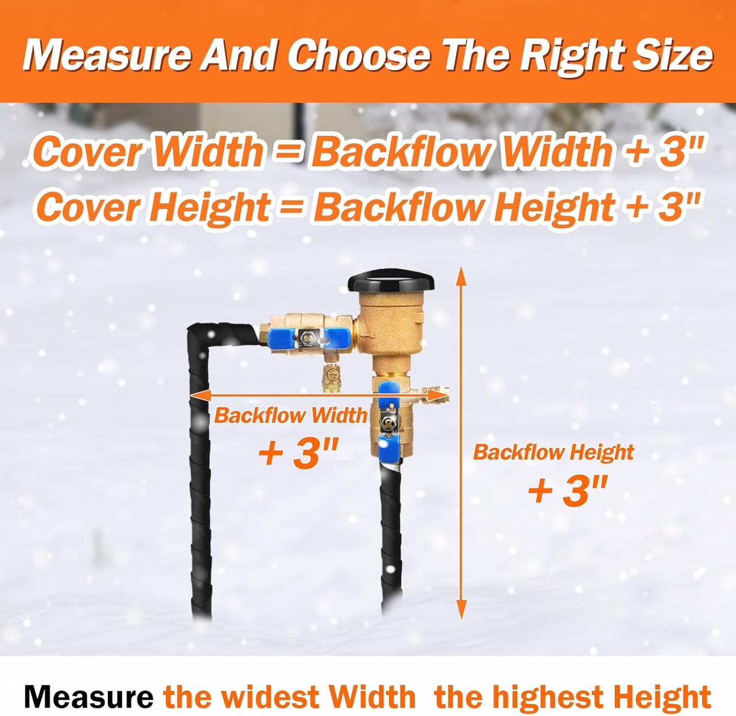 TOHONFOO Backflow Preventer Pipe Insulation Cover (5°F) - Irrigation Sprinkler Valve Insulated Pouch - Water Well Pump Cover - Sturdy 5 Layers for Winter Freeze Protection, 34" W x 24" H, Beige