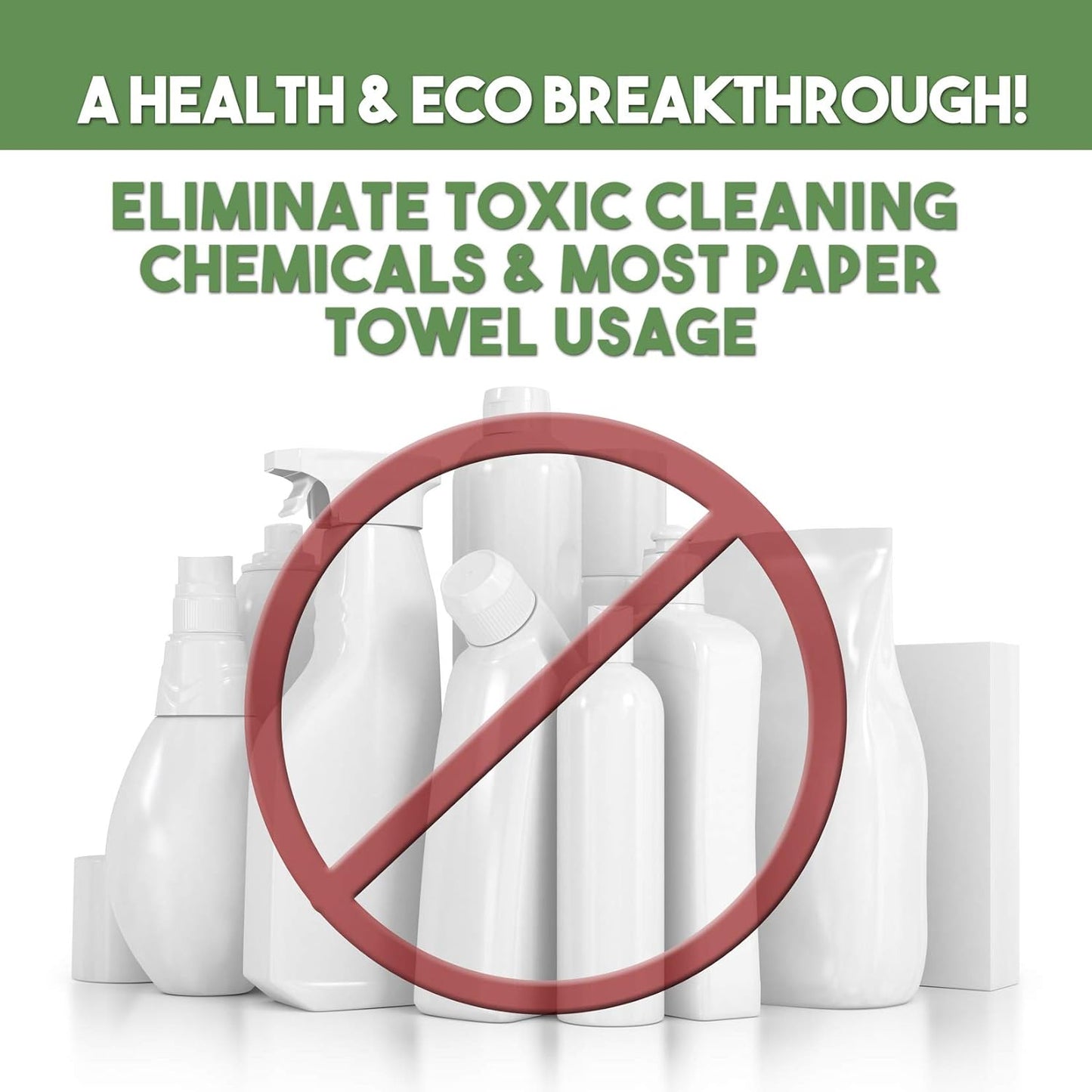 Life Miracle Nano Towels Minis - Amazing Eco Fabric That Cleans Virtually Any Surface with Only Water. Travel Size. No More Paper Towels Or Toxic Chemicals. 4-Pack (8x8, Grey)