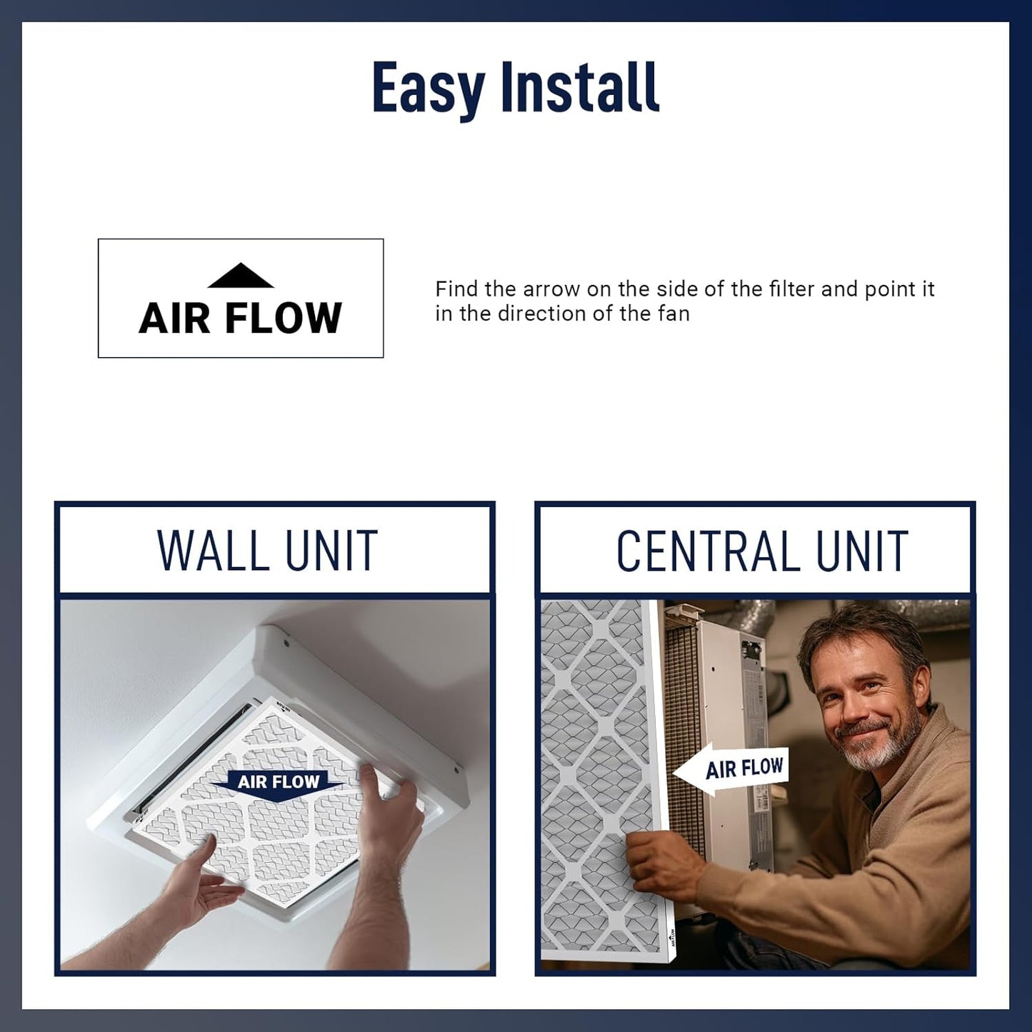 18x20x1 MERV 8 Air Filters 6-Pack, Actual Size 17.7" x 19.7" x 0.75" – Compatible with HVAC, Air Conditioners & Furnaces– High Particle Capture & Smooth Airflow