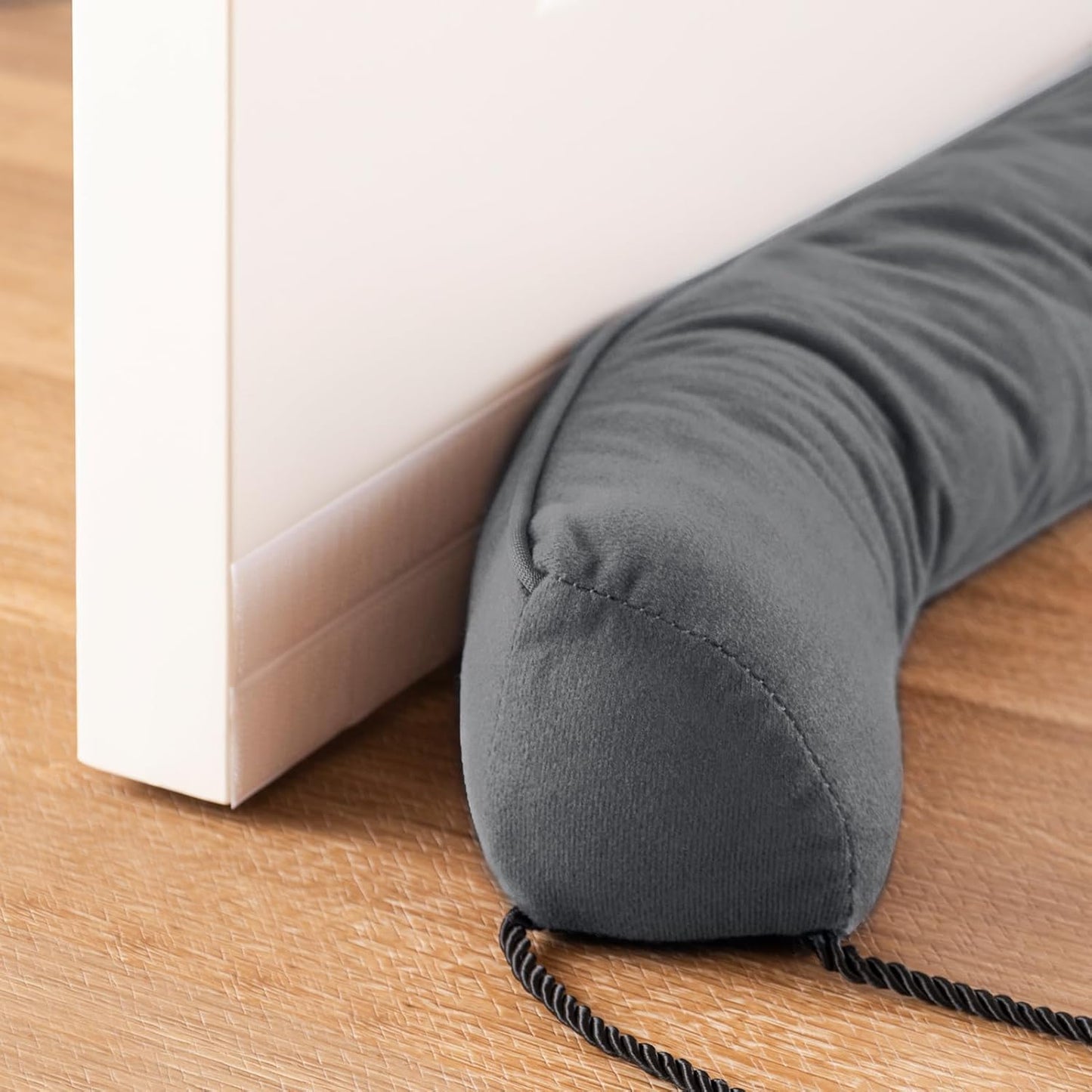Sunolga 38" Door Draft Stopper Blocks Hot and Cold Air with Removable Washable Cover for Gaps Up to 3", All-Season Seal Strip for Noise, Wind, Door Sweep for Bottom of Door, Home Essentials, Gray